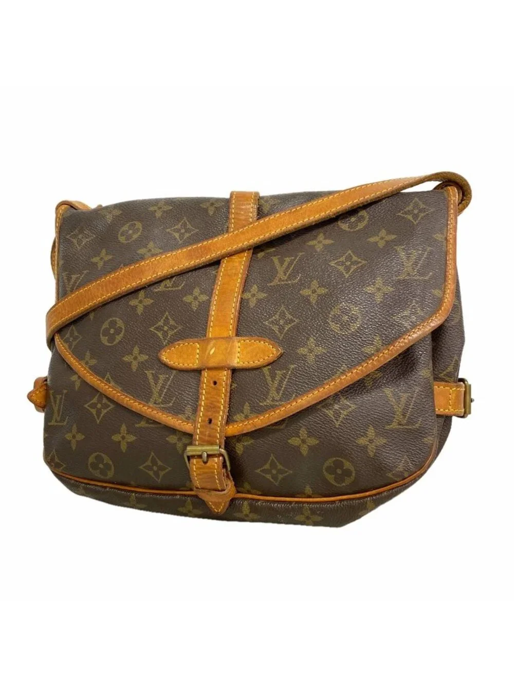 Louis Vuitton Shoulder Bag Monogram Saumur 30 Brown
